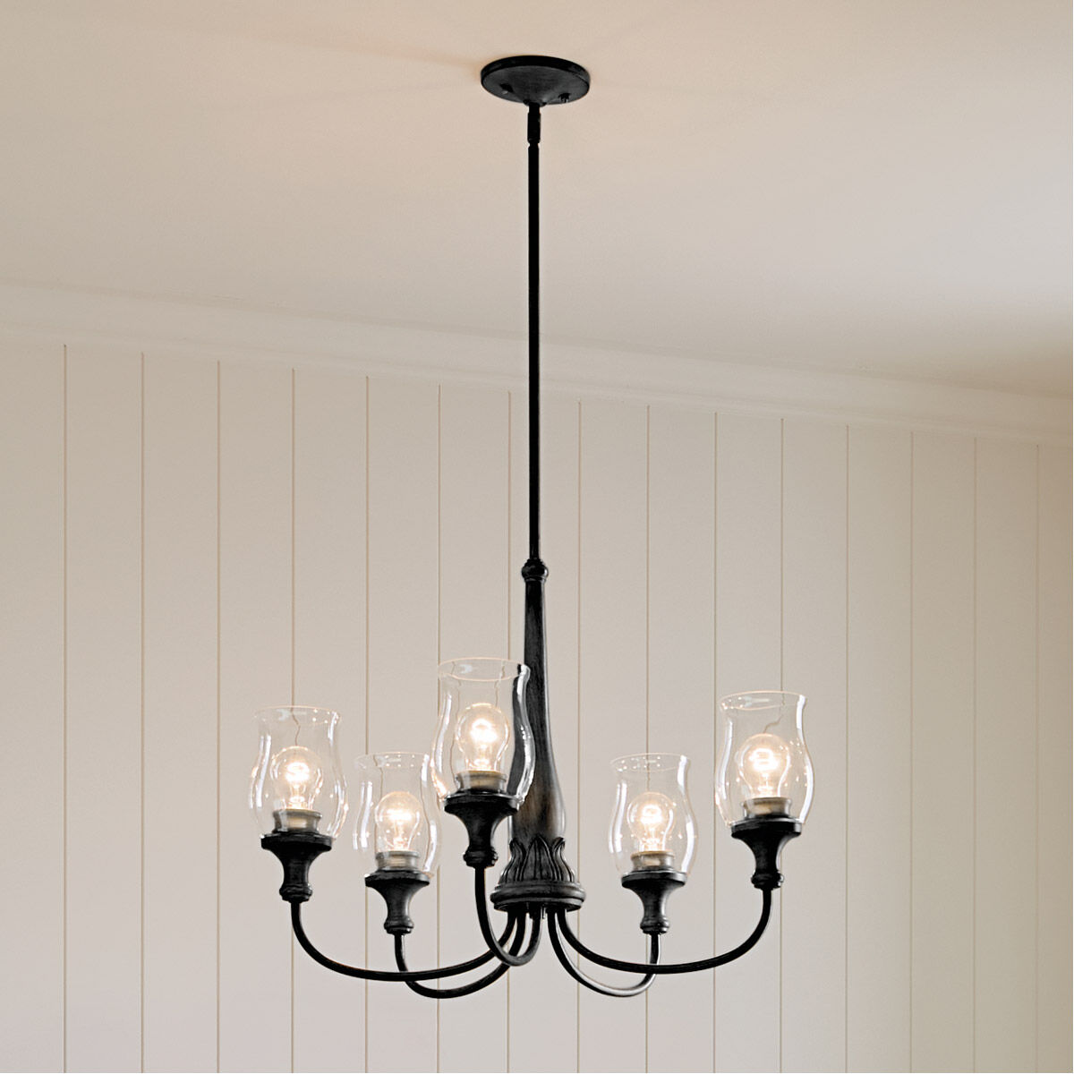 Homestead Melis 5 Light 27 inch Black Chandelier Ceiling Light, Melis